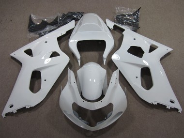 White 2001-2003 GSXR 600 Motorcycle Fairings