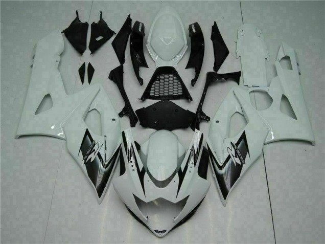 White 2005-2006 GSXR 1000 Motorcycle Fairing White 2005-2006 GSXR 1000 Motorcycle Fairing