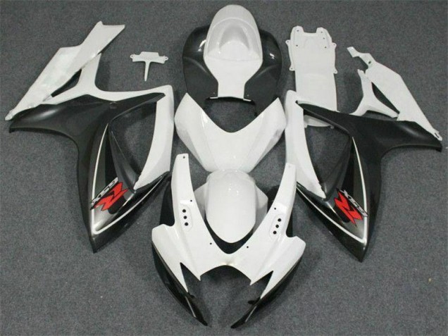 White 2006-2007 GSXR 600/750 Motorcycle Fairings White 2006-2007 GSXR 600/750 Motorcycle Fairings