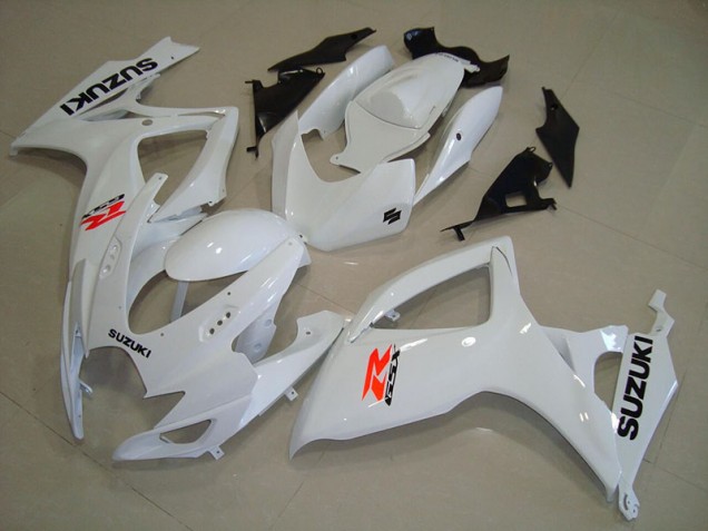 White 2006-2007 GSXR 750 Motorcycle Fairings White 2006-2007 GSXR 750 Motorcycle Fairings