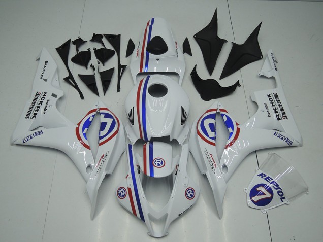 White 2007-2008 CBR600RR Motorcycle Fairing
