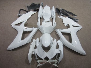 White 2008-2010 GSXR 600 Motorcycle Fairings