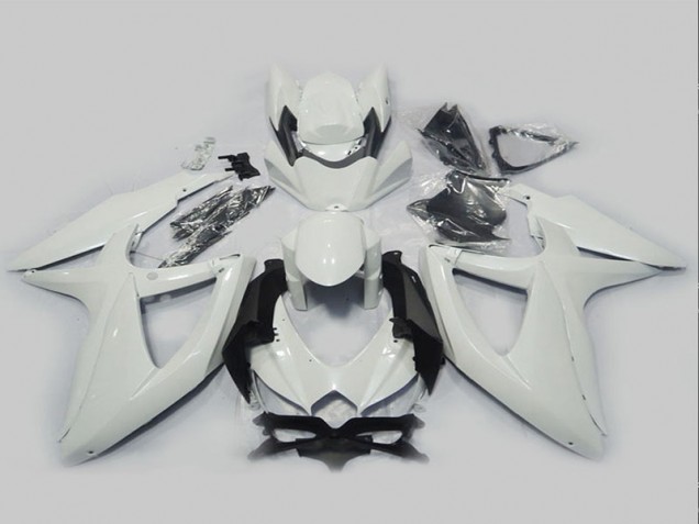 White 2008-2010 GSXR 750 Motorcycle Fairings White 2008-2010 GSXR 750 Motorcycle Fairings