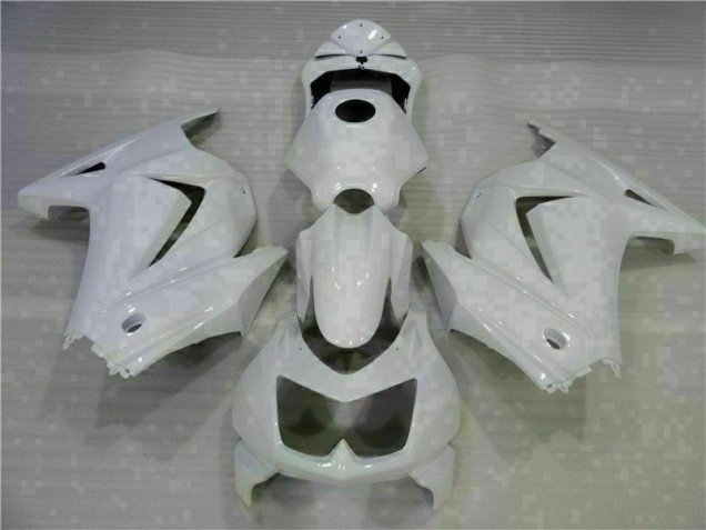 White 2008-2012 EX250 Motorcycle Fairings White 2008-2012 EX250 Motorcycle Fairings