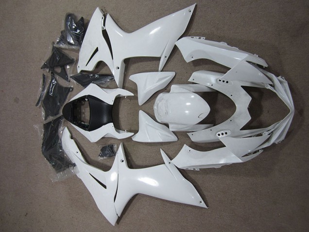 White 2011-2021 GSXR 600 Motorcycle Fairings White 2011-2021 GSXR 600 Motorcycle Fairings