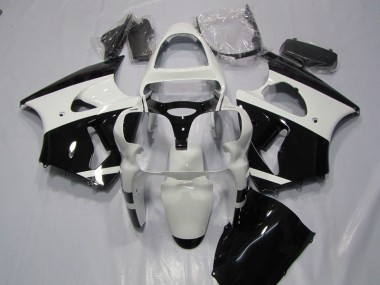 White Black 2000-2002 ZX6R Motorcycle Fairings