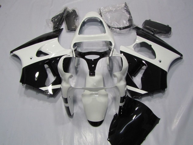 White Black 2000-2002 ZX6R Motorcycle Fairings White Black 2000-2002 ZX6R Motorcycle Fairings