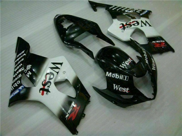 White Black 2003-2004 GSXR 1000 Full Motorcycle Fairing Kits White Black 2003-2004 GSXR 1000 Full Motorcycle Fairing Kits