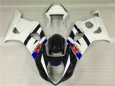 White Black 2003-2004 GSXR 1000 Motorcycle Fairing Kits