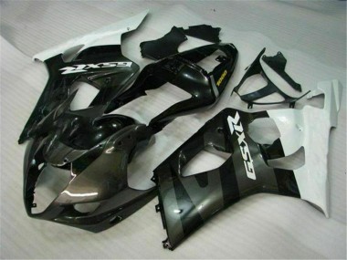 White Black 2003-2004 GSXR 1000 Motorcycle Fairing