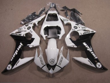 White Black 2003-2005 YZF R6 Motorcycle Fairing