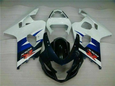 White Black 2004-2005 GSXR 600/750 Motorcycle Fairings