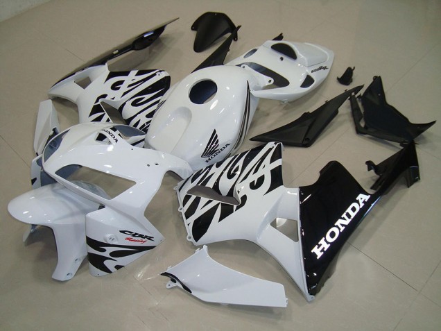 White Black 2005-2006 CBR600RR Motorcycle Fairing White Black 2005-2006 CBR600RR Motorcycle Fairing