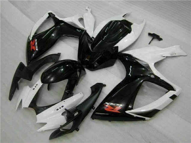 White Black 2006-2007 GSXR 600/750 Motorcycle Fairings