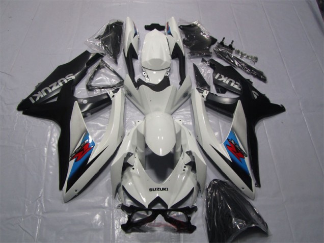 White Black 2007-2008 GSXR 1000 Motorcycle Fairings White Black 2007-2008 GSXR 1000 Motorcycle Fairings