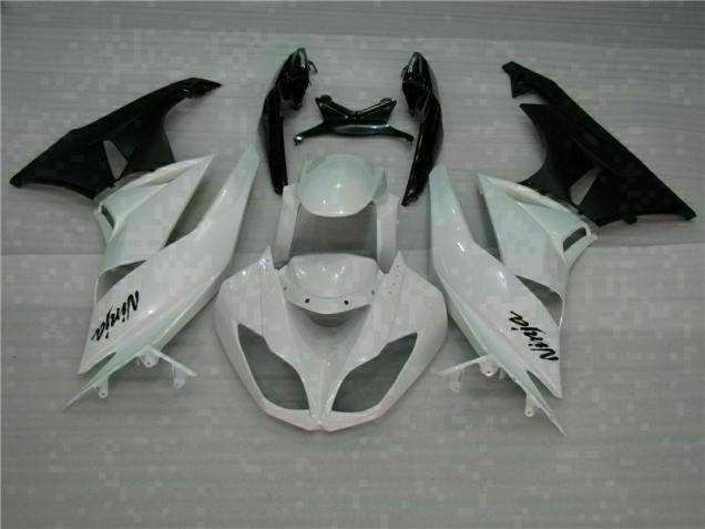 White Black 2009-2012 ZX6R Motorcycle Fairing White Black 2009-2012 ZX6R Motorcycle Fairing