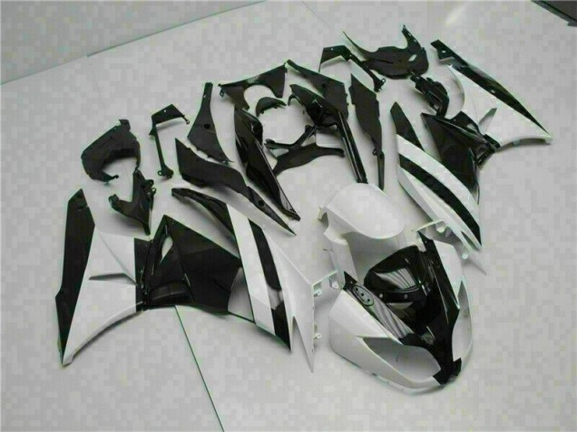 White Black 2009-2012 ZX6R Motorcycle Fairings White Black 2009-2012 ZX6R Motorcycle Fairings