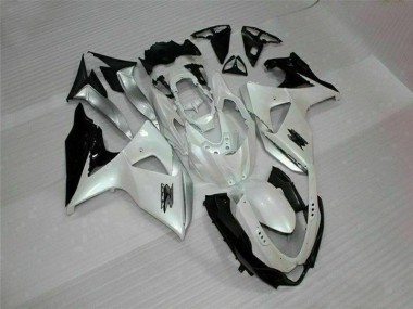 White Black 2009-2016 GSXR 1000 Motorcycle Fairing
