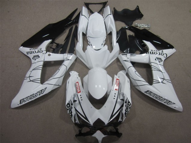 White Black Corona Extra Motul 2008-2010 GSXR 600 Motorcycle Fairings White Black Corona Extra Motul 2008-2010 GSXR 600 Motorcycle Fairings