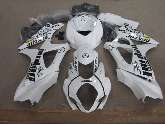 White Black Jordan 2007-2008 GSXR 1000 Motorcycle Fairings
