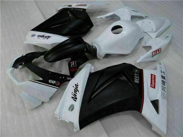 White Black Ninja 2008-2012 EX250 Motorcycle Fairings