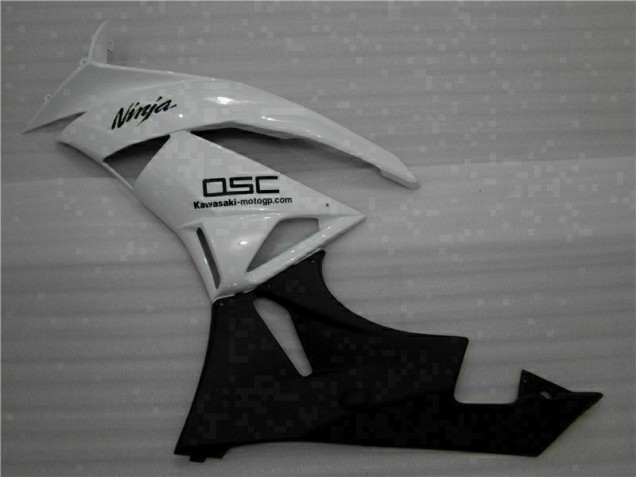 White Black Ninja 2009-2012 ZX6R Motorcycle Fairings White Black Ninja 2009-2012 ZX6R Motorcycle Fairings
