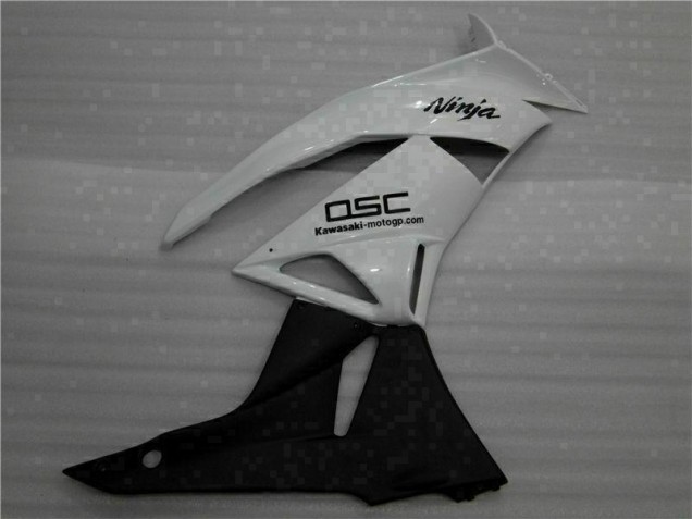 White Black Ninja 2009-2012 ZX6R Motorcycle Fairings White Black Ninja 2009-2012 ZX6R Motorcycle Fairings
