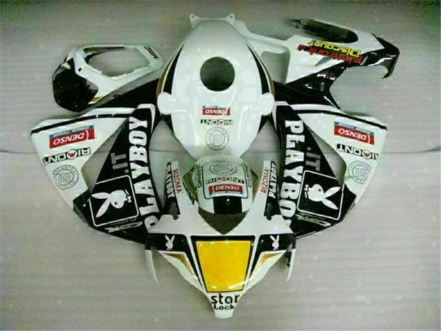 White Black Playboy 2008-2011 CBR1000RR Motorcycle Fairing White Black Playboy 2008-2011 CBR1000RR Motorcycle Fairing