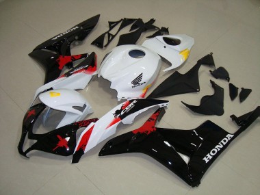 White Black Red 2007-2008 CBR600RR Motorcycle Fairing
