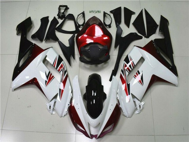 White Black Red 2007-2008 ZX6R Motorcycle Fairings White Black Red 2007-2008 ZX6R Motorcycle Fairings