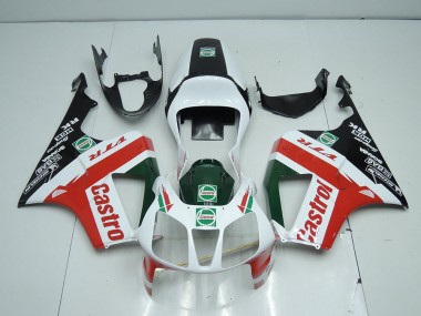 White Black Red Castro 2000-2006 VTR1000 Motorcycle Fairings