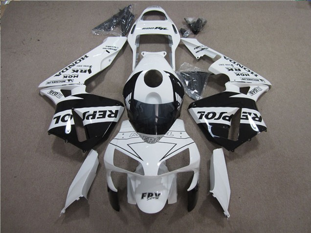 White Black Repsol 2005-2006 CBR600RR Motorcycle Fairings White Black Repsol 2005-2006 CBR600RR Motorcycle Fairings