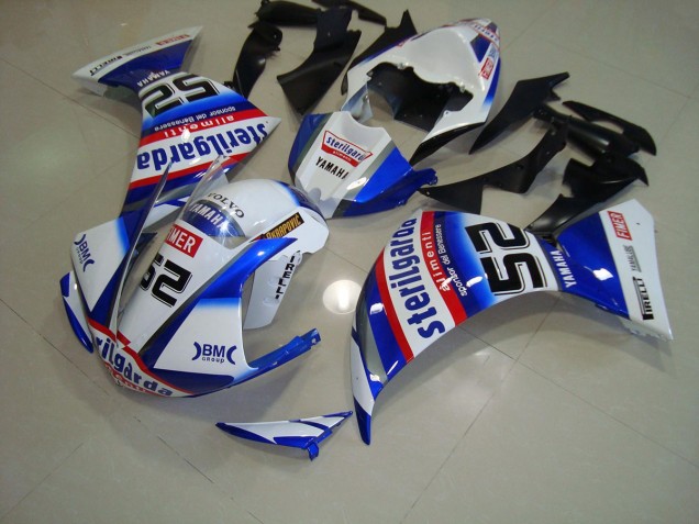 White Black Sterilgarda 2012-2014 YZF R1 Motorcycle Fairings White Black Sterilgarda 2012-2014 YZF R1 Motorcycle Fairings