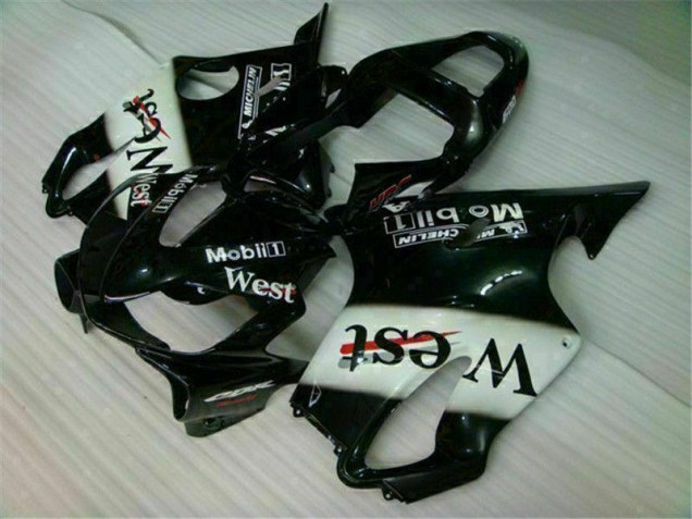 White Black West 2001-2003 CBR600 F4i Motorcycle Fairings White Black West 2001-2003 CBR600 F4i Motorcycle Fairings