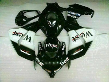 White Black West 2008-2011 CBR1000RR Motorcycle Fairings