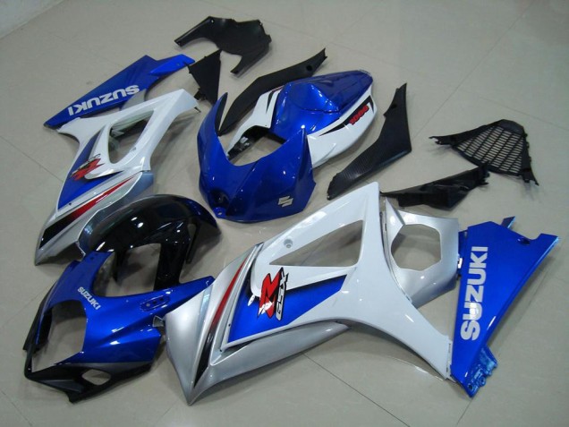 White Blue 2007-2008 GSXR 1000 Motorcycle Fairings White Blue 2007-2008 GSXR 1000 Motorcycle Fairings