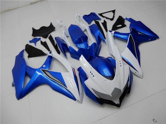 White Blue 2008-2010 GSXR 600/750 Motorcycle Fairing White Blue 2008-2010 GSXR 600/750 Motorcycle Fairing