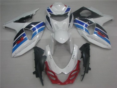 White Blue 2009-2016 GSXR 1000 Motorcycle Fairings