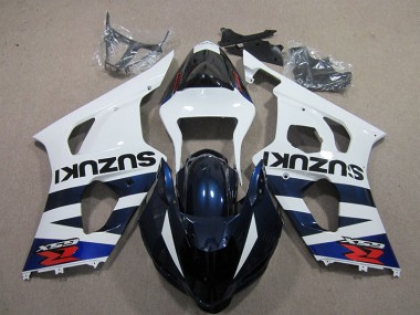White Blue Black Decal 2003-2004 GSXR 1000 Motorcycle Fairings