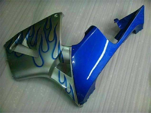 White Blue Flame 2005-2006 CBR600RR Motorcycle Fairings