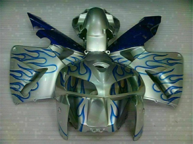 White Blue Flame 2005-2006 CBR600RR Motorcycle Fairings