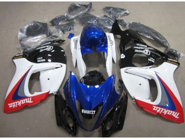 White Blue Makita 2008-2019 GSXR 1300 Hayabusa Motorcycle Fairings