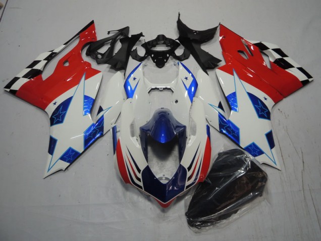 White Blue Red 2011-2014 Ducati 1199 Motorcycle Fairings White Blue Red 2011-2014 Ducati 1199 Motorcycle Fairings