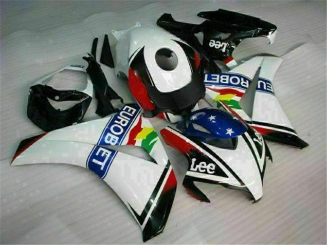 White Blue Red Eurobet Lee 2008-2011 CBR1000RR Motorcycle Fairings White Blue Red Eurobet Lee 2008-2011 CBR1000RR Motorcycle Fairings