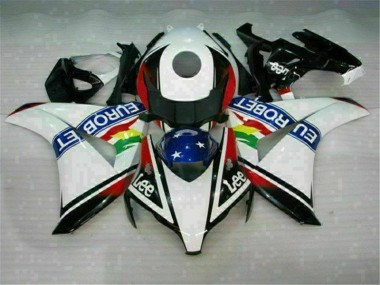 White Blue Red Eurobet Lee 2008-2011 CBR1000RR Motorcycle Fairings