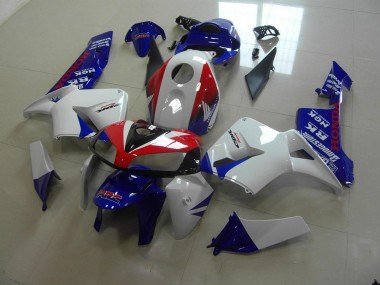 White Blue Red HRC 2005-2006 CBR600RR Motorcycle Fairings