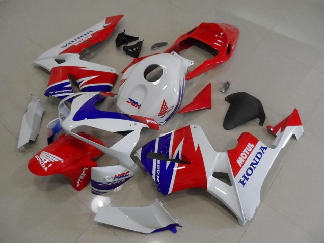 White Blue Red Motul HRC 2005-2006 CBR600RR Motorcycle Fairings White Blue Red Motul HRC 2005-2006 CBR600RR Motorcycle Fairings