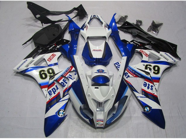 White Blue Sterilgarda 69 2009-2014 S1000RR Motorcycle Fairings White Blue Sterilgarda 69 2009-2014 S1000RR Motorcycle Fairings
