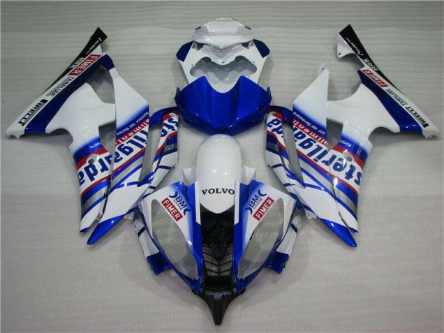 White Blue Sterilgarda Volvo 2008-2016 YZF R6 Motorcycle Fairings White Blue Sterilgarda Volvo 2008-2016 YZF R6 Motorcycle Fairings