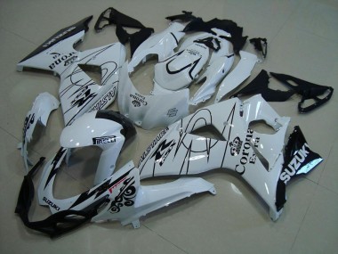 White Corona 2009-2016 GSXR 1000 Motorcycle Fairings